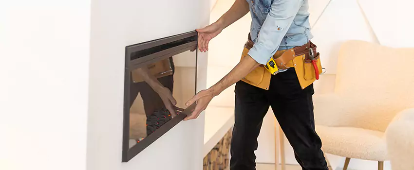 Metal Fireplace Installation in Colleyville, Texas