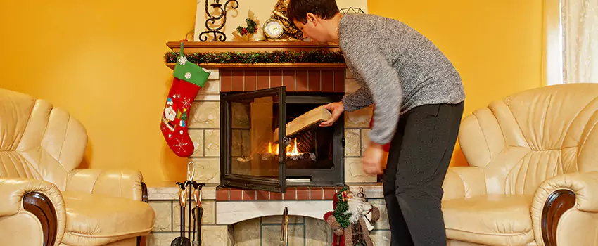 Rusted Metal Fireplace Restoration in Colleyville, Texas
